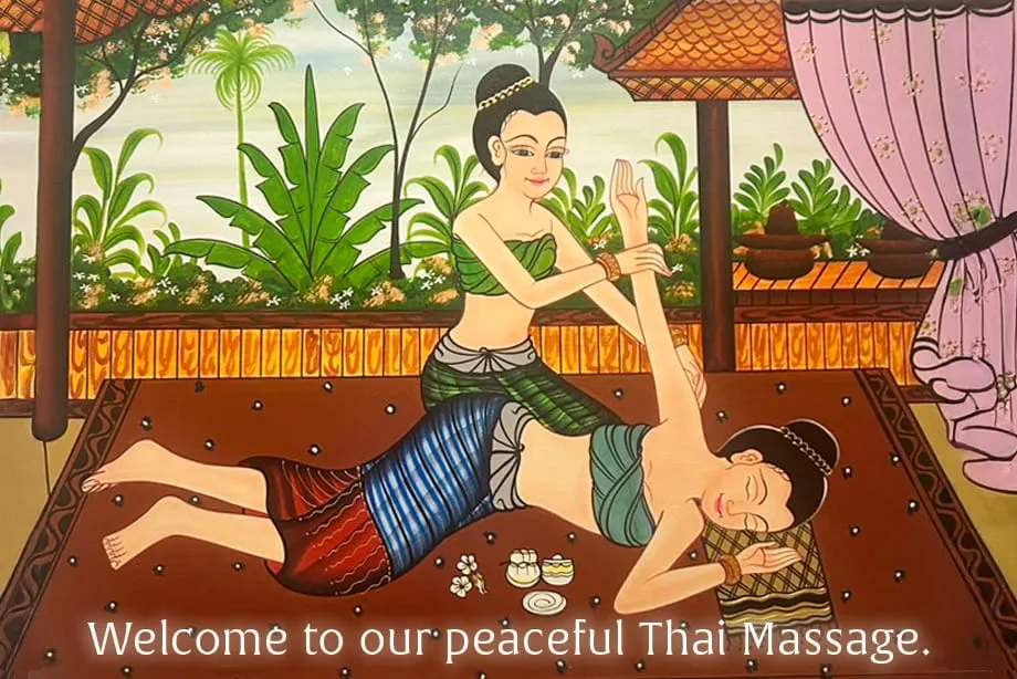 Thai traditional massage illustration